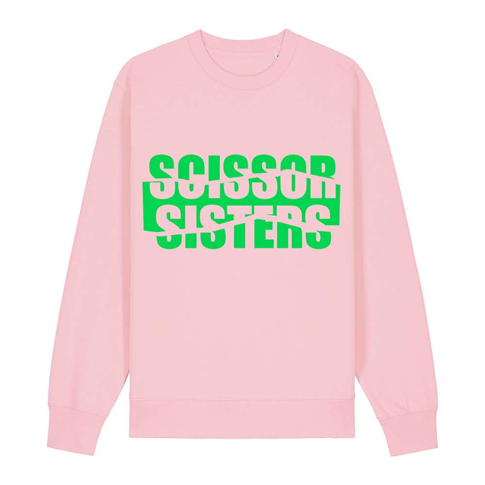 SCISSOR SISTERS RIPPED LOGO PINK SWEATSHIRT