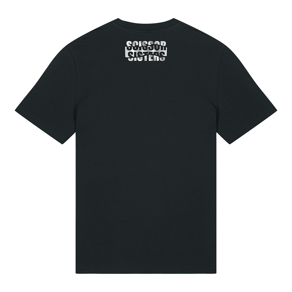 SCISSOR ICON FOIL BLACK TEE