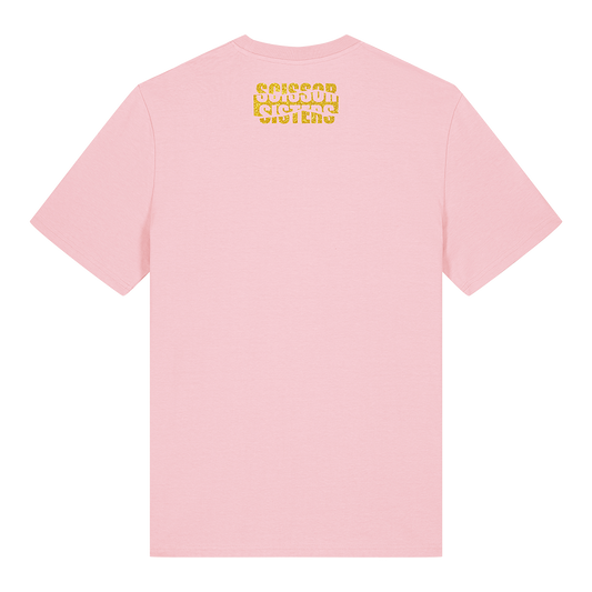 SCISSOR ICON GLITTER PINK TEE