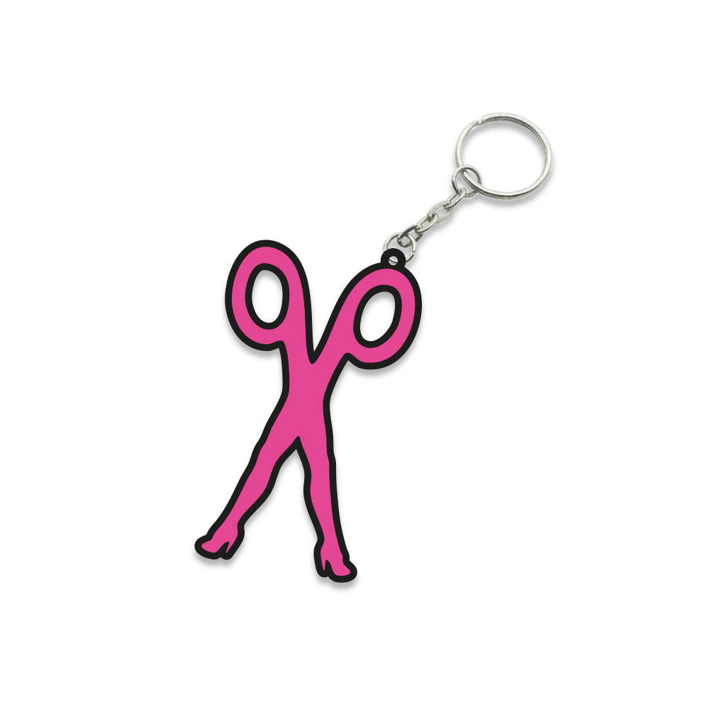 SCISSOR ICON PVC KEYRING