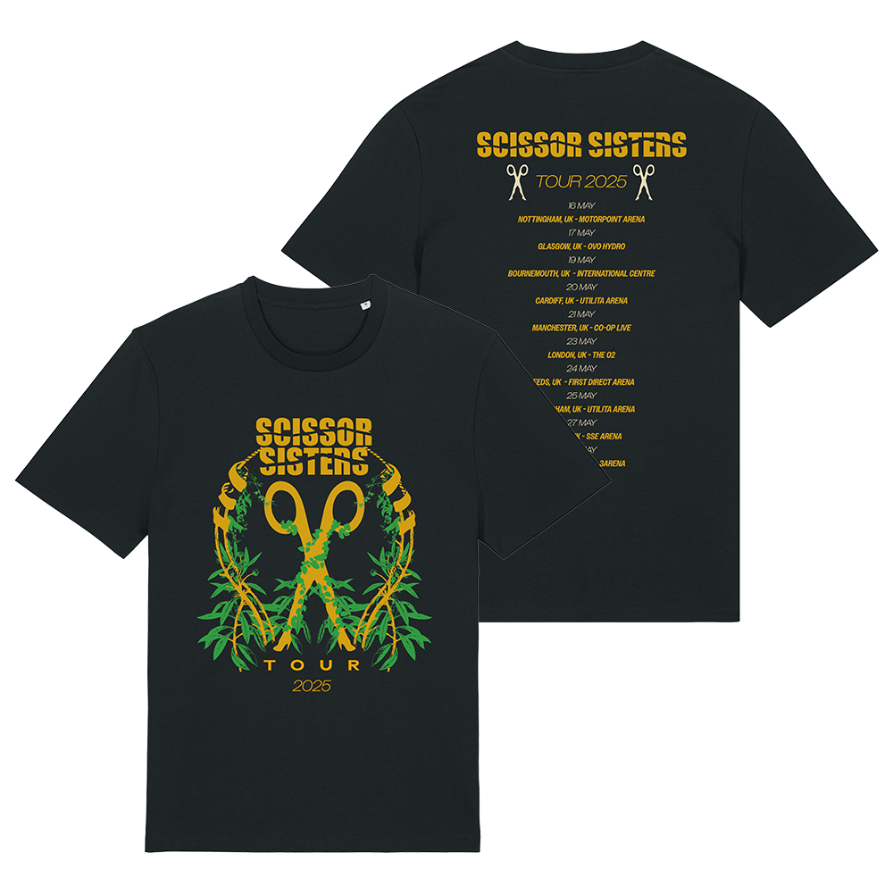 SCISSOR SISTERS 2025 UK TOUR TEE - BLACK