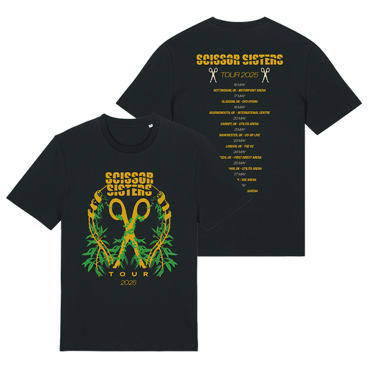 SCISSOR SISTERS 2025 UK TOUR TEE - BLACK